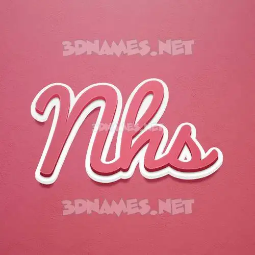 nhs in Red Scribble style - 3D name wallpaper nhs in Red Scribble style - 3D name wallpaper