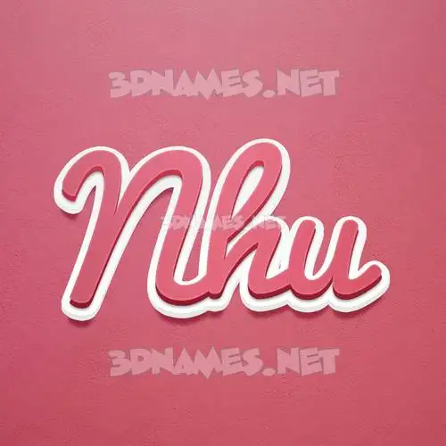 nhu in Red Scribble style - 3D name wallpaper nhu in Red Scribble style - 3D name wallpaper