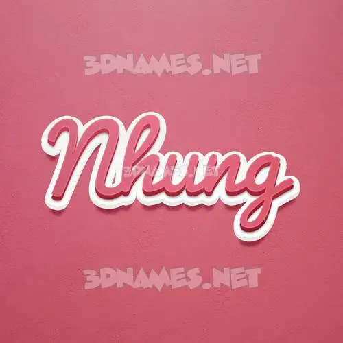 nhung in Red Scribble style - 3D name wallpaper nhung in Red Scribble style - 3D name wallpaper