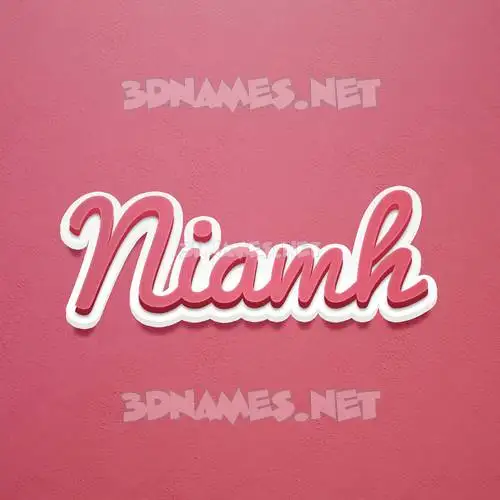 niamh in Red Scribble style - 3D name wallpaper