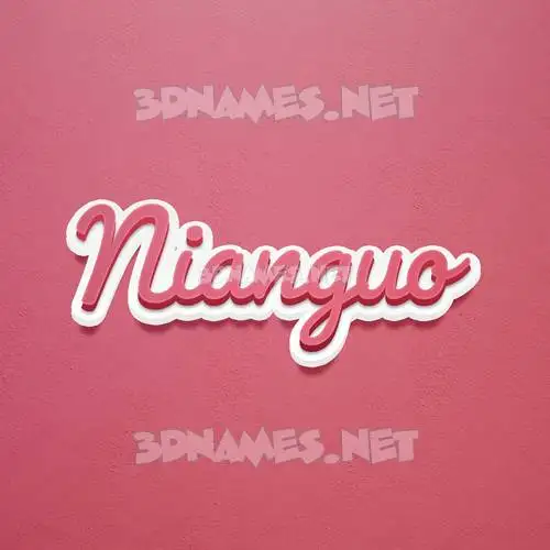 nianguo in Red Scribble style - 3D name wallpaper nianguo in Red Scribble style - 3D name wallpaper