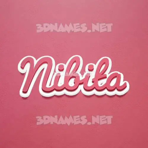 nibita in Red Scribble style - 3D name wallpaper