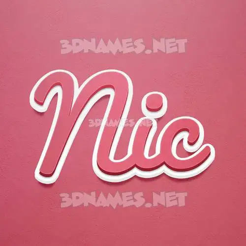 nic in Red Scribble style - 3D name wallpaper nic in Red Scribble style - 3D name wallpaper