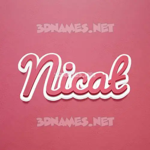 nicat in Red Scribble style - 3D name wallpaper nicat in Red Scribble style - 3D name wallpaper