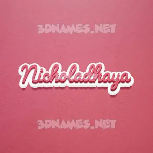 nicholadhaya in Red Scribble style - 3D name wallpaper nicholadhaya in Red Scribble style - 3D name wallpaper
