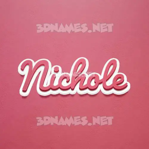 nichole in Red Scribble style - 3D name wallpaper nichole in Red Scribble style - 3D name wallpaper