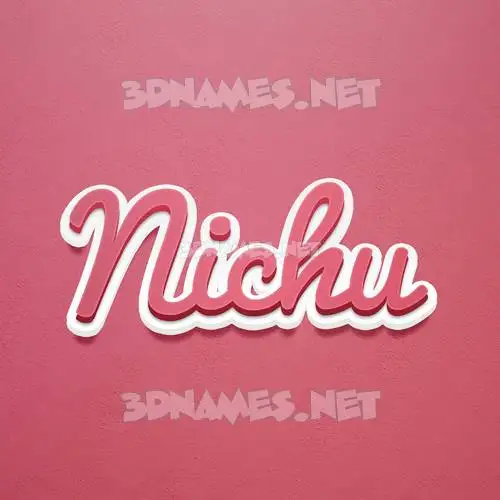 nichu in Red Scribble style - 3D name wallpaper nichu in Red Scribble style - 3D name wallpaper