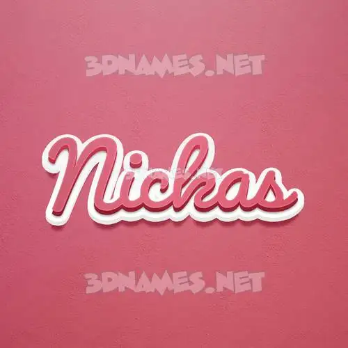 nickas in Red Scribble style - 3D name wallpaper nickas in Red Scribble style - 3D name wallpaper