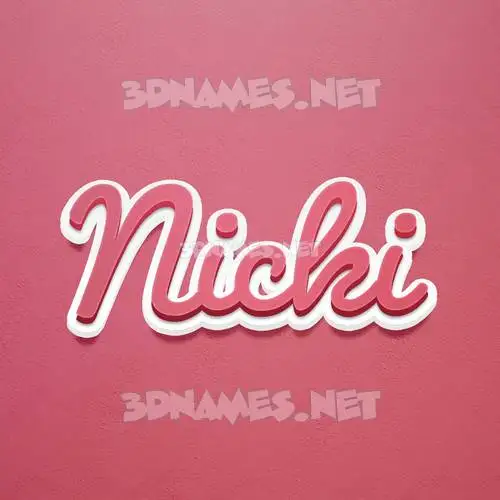 nicki in Red Scribble style - 3D name wallpaper nicki in Red Scribble style - 3D name wallpaper