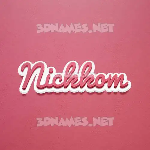 nickkom in Red Scribble style - 3D name wallpaper nickkom in Red Scribble style - 3D name wallpaper