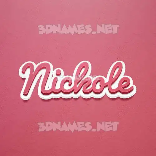 nickole in Red Scribble style - 3D name wallpaper