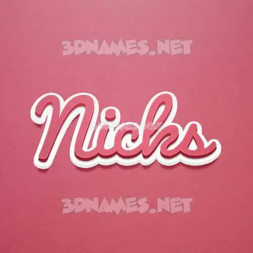 nicks in Red Scribble style - 3D name wallpaper nicks in Red Scribble style - 3D name wallpaper