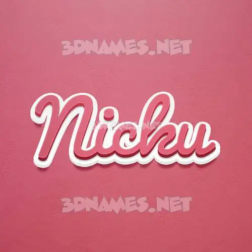 nicku in Red Scribble style - 3D name wallpaper nicku in Red Scribble style - 3D name wallpaper