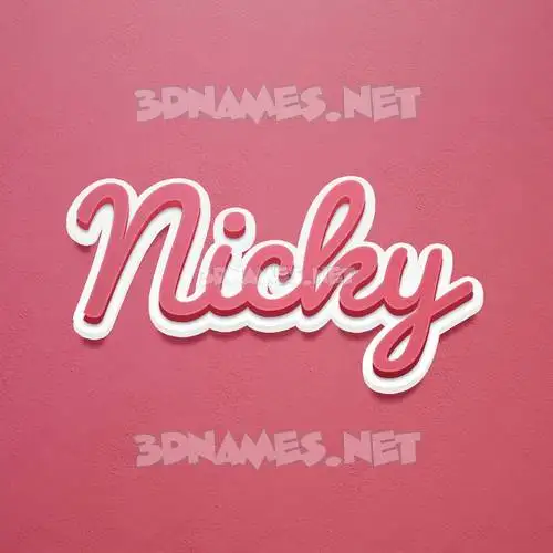 nicky in Red Scribble style - 3D name wallpaper nicky in Red Scribble style - 3D name wallpaper