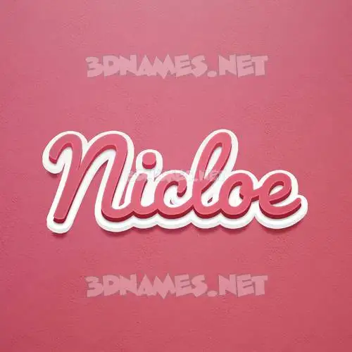 nicloe in Red Scribble style - 3D name wallpaper nicloe in Red Scribble style - 3D name wallpaper