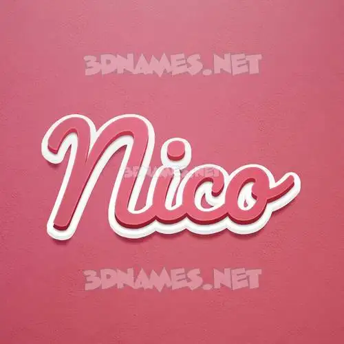 nico in Red Scribble style - 3D name wallpaper nico in Red Scribble style - 3D name wallpaper