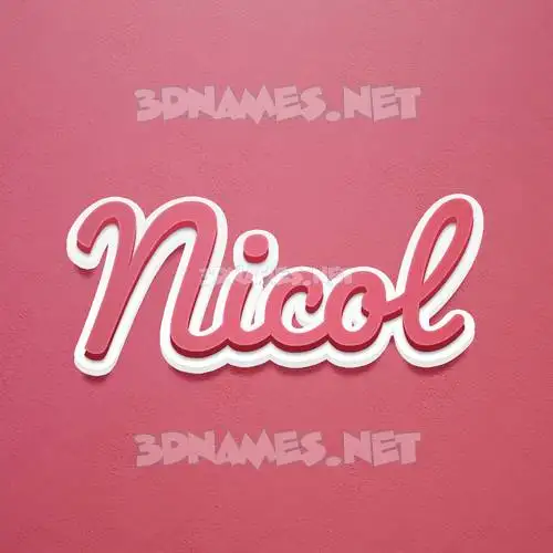 nicol in Red Scribble style - 3D name wallpaper nicol in Red Scribble style - 3D name wallpaper