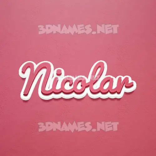 nicolar in Red Scribble style - 3D name wallpaper nicolar in Red Scribble style - 3D name wallpaper