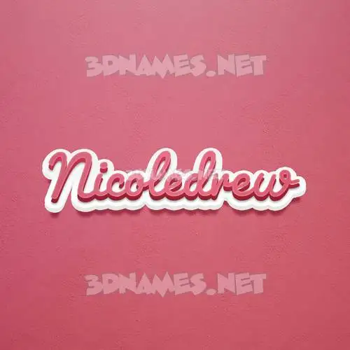nicoledrew in Red Scribble style - 3D name wallpaper nicoledrew in Red Scribble style - 3D name wallpaper