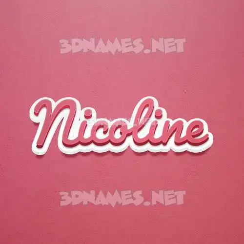 nicoline in Red Scribble style - 3D name wallpaper nicoline in Red Scribble style - 3D name wallpaper