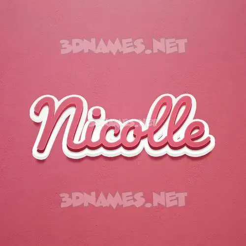 nicolle in Red Scribble style - 3D name wallpaper nicolle in Red Scribble style - 3D name wallpaper