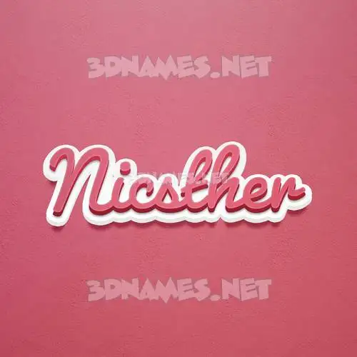 nicsther in Red Scribble style - 3D name wallpaper nicsther in Red Scribble style - 3D name wallpaper