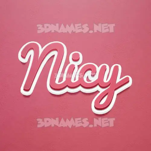 nicy in Red Scribble style - 3D name wallpaper nicy in Red Scribble style - 3D name wallpaper