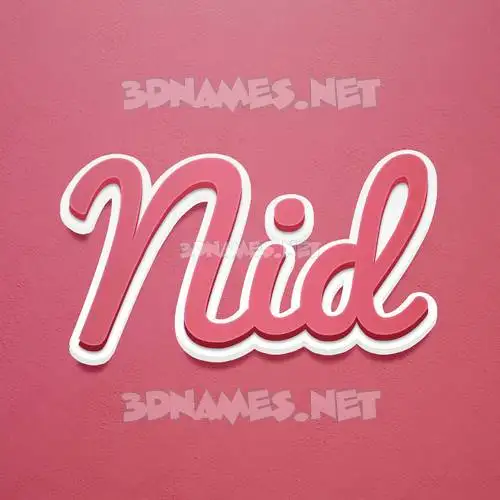 nid in Red Scribble style - 3D name wallpaper nid in Red Scribble style - 3D name wallpaper