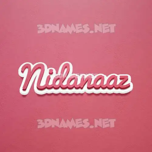 nidanaaz in Red Scribble style - 3D name wallpaper nidanaaz in Red Scribble style - 3D name wallpaper
