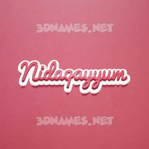nidaqayyum in Red Scribble style - 3D name wallpaper nidaqayyum in Red Scribble style - 3D name wallpaper
