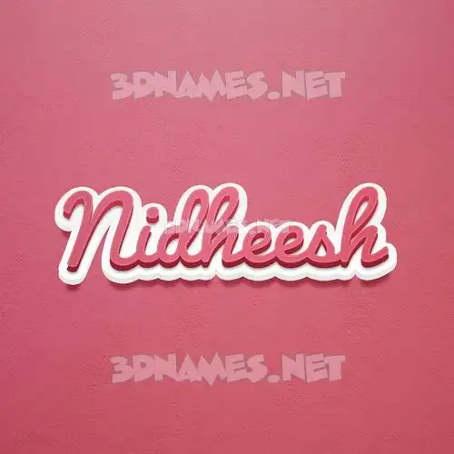 nidheesh in Red Scribble style - 3D name wallpaper nidheesh in Red Scribble style - 3D name wallpaper