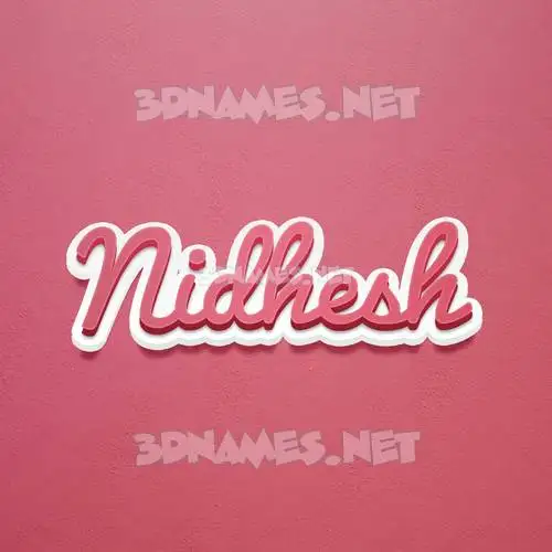 nidhesh in Red Scribble style - 3D name wallpaper nidhesh in Red Scribble style - 3D name wallpaper