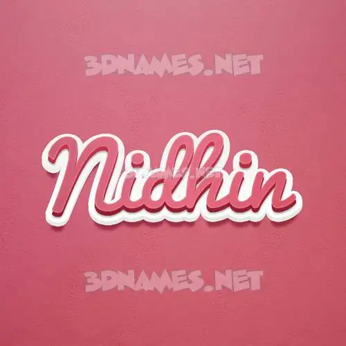 nidhin in Red Scribble style - 3D name wallpaper nidhin in Red Scribble style - 3D name wallpaper