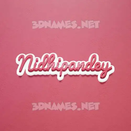 nidhipandey in Red Scribble style - 3D name wallpaper