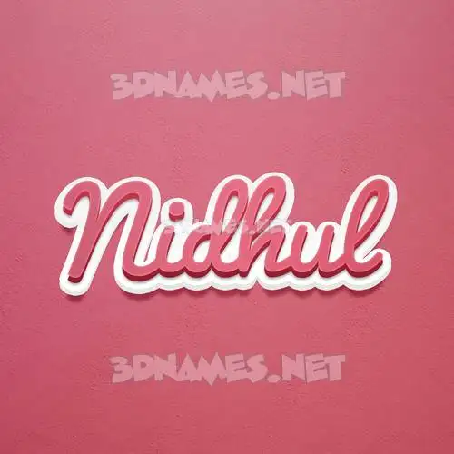 nidhul in Red Scribble style - 3D name wallpaper nidhul in Red Scribble style - 3D name wallpaper