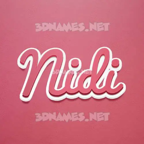 nidi in Red Scribble style - 3D name wallpaper nidi in Red Scribble style - 3D name wallpaper