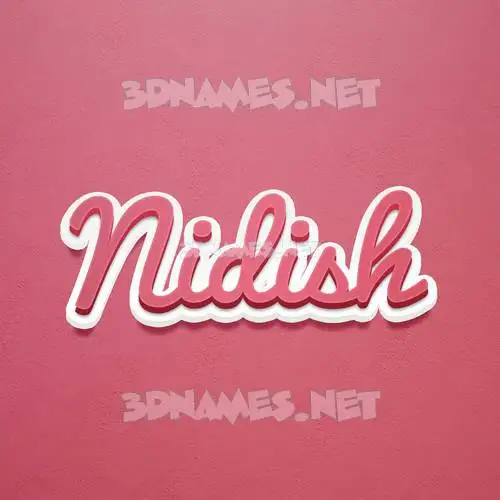 nidish in Red Scribble style - 3D name wallpaper nidish in Red Scribble style - 3D name wallpaper