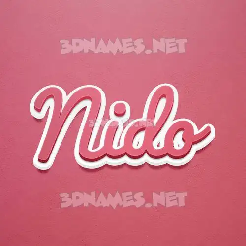 nido in Red Scribble style - 3D name wallpaper nido in Red Scribble style - 3D name wallpaper