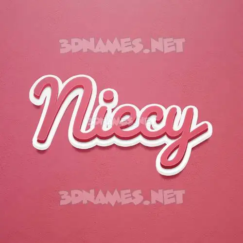 niecy in Red Scribble style - 3D name wallpaper