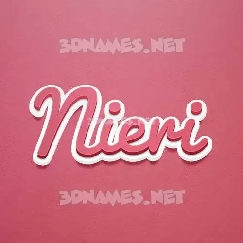 nieri in Red Scribble style - 3D name wallpaper nieri in Red Scribble style - 3D name wallpaper