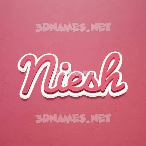 niesh in Red Scribble style - 3D name wallpaper niesh in Red Scribble style - 3D name wallpaper
