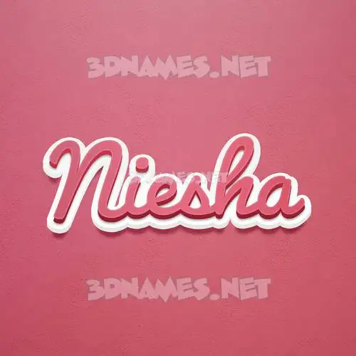 niesha in Red Scribble style - 3D name wallpaper niesha in Red Scribble style - 3D name wallpaper