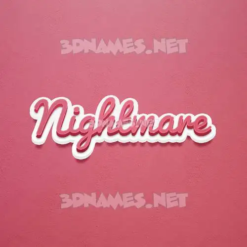 nightmare in Red Scribble style - 3D name wallpaper nightmare in Red Scribble style - 3D name wallpaper
