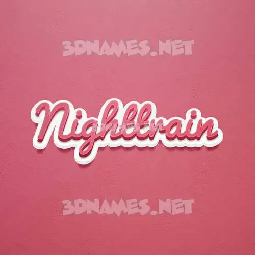 nighttrain in Red Scribble style - 3D name wallpaper nighttrain in Red Scribble style - 3D name wallpaper