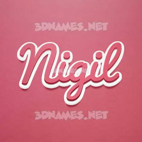nigil in Red Scribble style - 3D name wallpaper nigil in Red Scribble style - 3D name wallpaper
