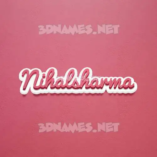 nihalsharma in Red Scribble style - 3D name wallpaper