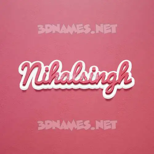nihalsingh in Red Scribble style - 3D name wallpaper