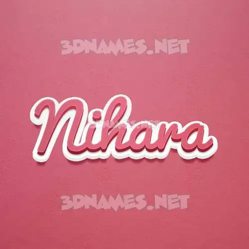 nihara in Red Scribble style - 3D name wallpaper