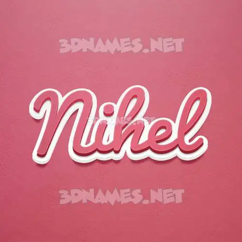 nihel in Red Scribble style - 3D name wallpaper nihel in Red Scribble style - 3D name wallpaper