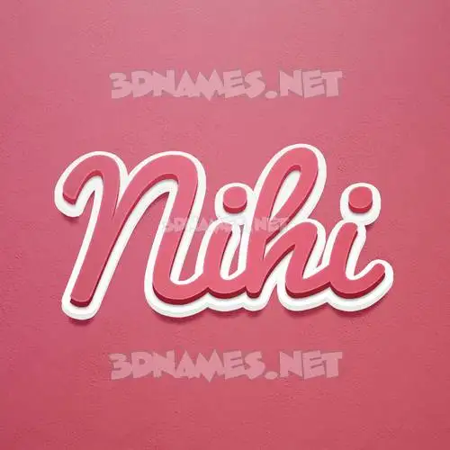 nihi in Red Scribble style - 3D name wallpaper nihi in Red Scribble style - 3D name wallpaper